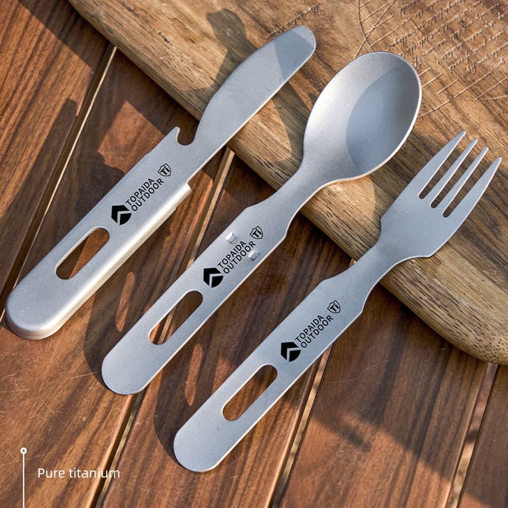 3 in 1 Titanium Camping Fork S - Outdoor Camping Dining Set review and price